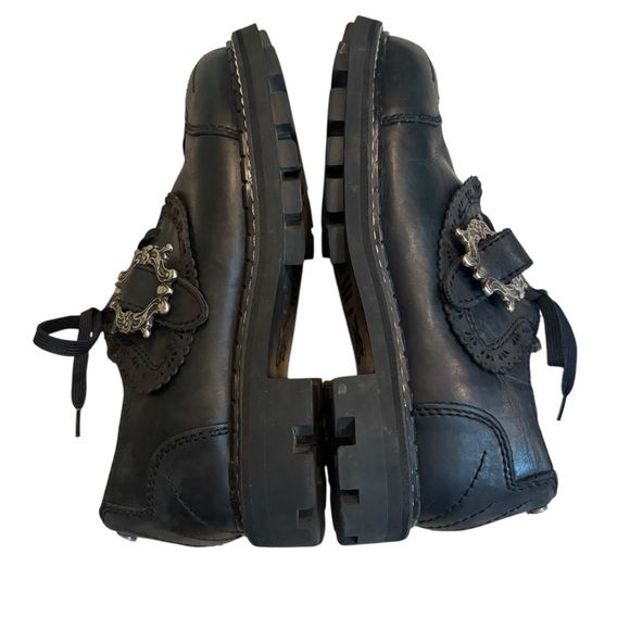 John Fluevog Discontinued 7TH Heaven Capellan Buckled Derby Shoe, Sz 6 - Picture 5 of 16